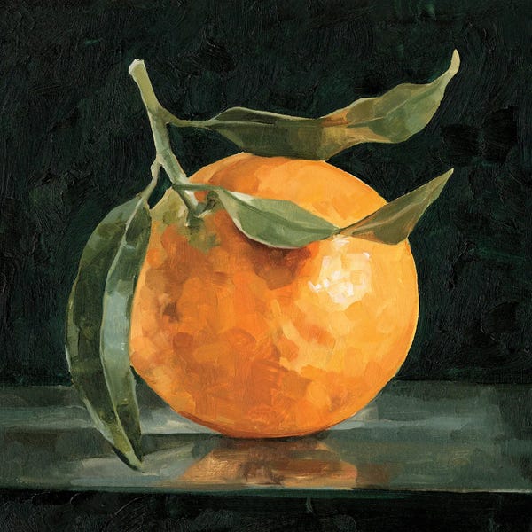 Oranges: Dark Orange Still Life I by Emma Caroline