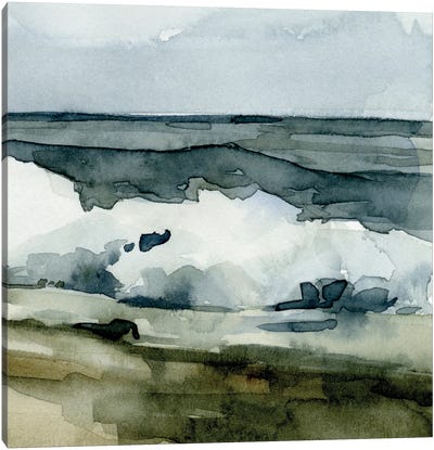 Loose Watercolor Waves VI Canvas Art Print