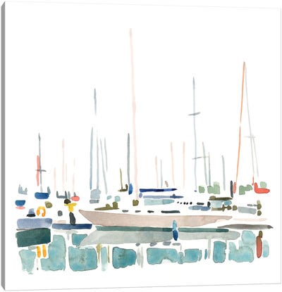 Sailboat Scenery II Canvas Art Print - By Water