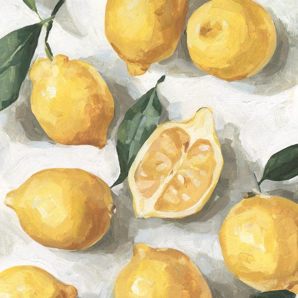 French Country Décor: Fresh Lemons I by Emma Caroline