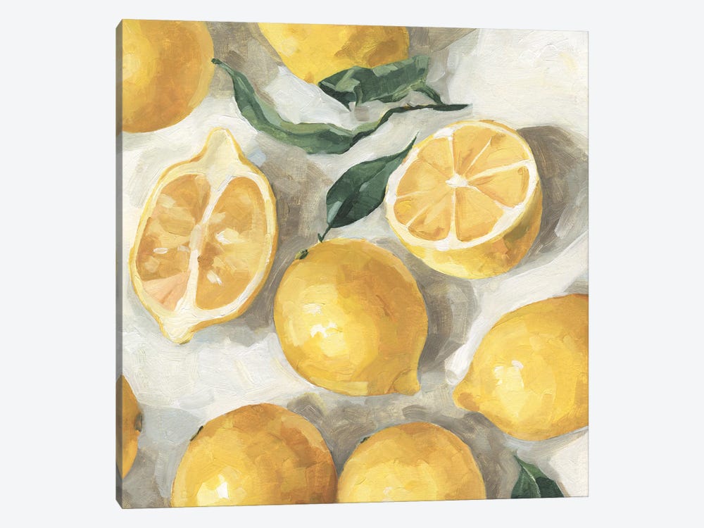 Fresh Lemons II by Emma Caroline 1-piece Canvas Artwork
