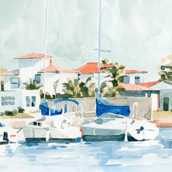 Sailboats: Beach Town Summer II by Emma Caroline
