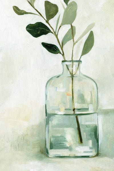 Floral & Botanical Bedroom - Canvas Prints: Eucalyptus Branch Still Life I by Emma Caroline