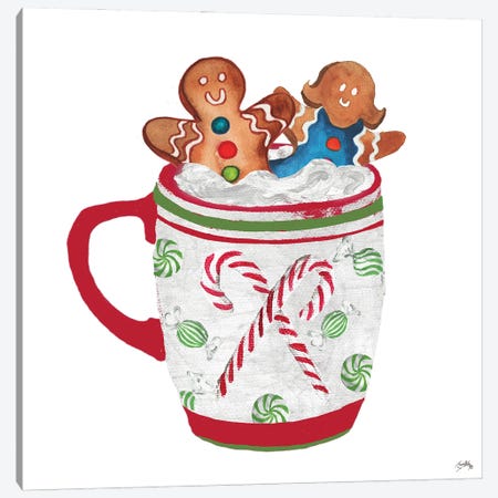Gingerbread and a Mug Full of Cocoa I Canvas Print #EMD100} by Elizabeth Medley Art Print