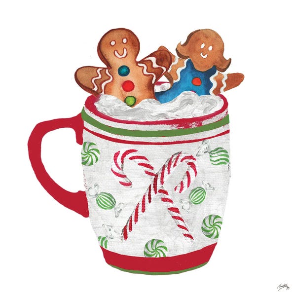 Home For The Holidays: Gingerbread and a Mug Full of Cocoa I by Elizabeth Medley