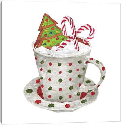 Gingerbread and a Mug Full of Cocoa II Canvas Art Print - Holiday Eats & Treats