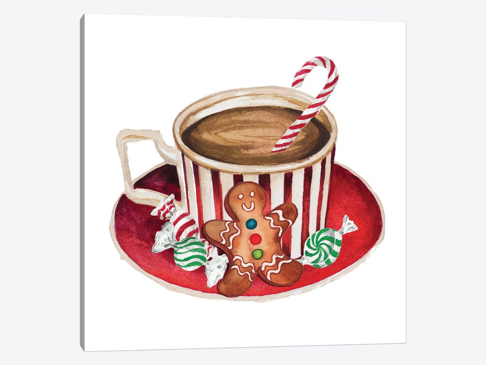 Gingerbread and a Mug Full of Cocoa III by Elizabeth Medley 1-piece Canvas Art Print