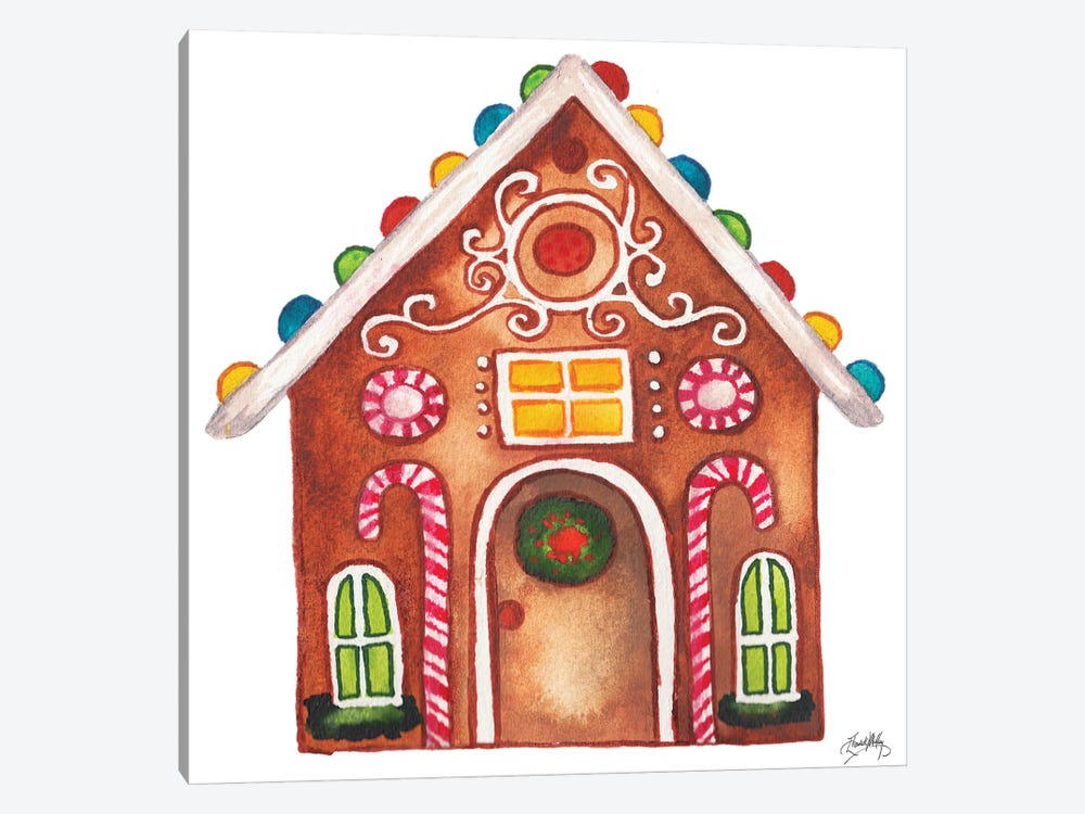 Gingerbread and Candy House I by Elizabeth Medley 1-piece Canvas Art Print