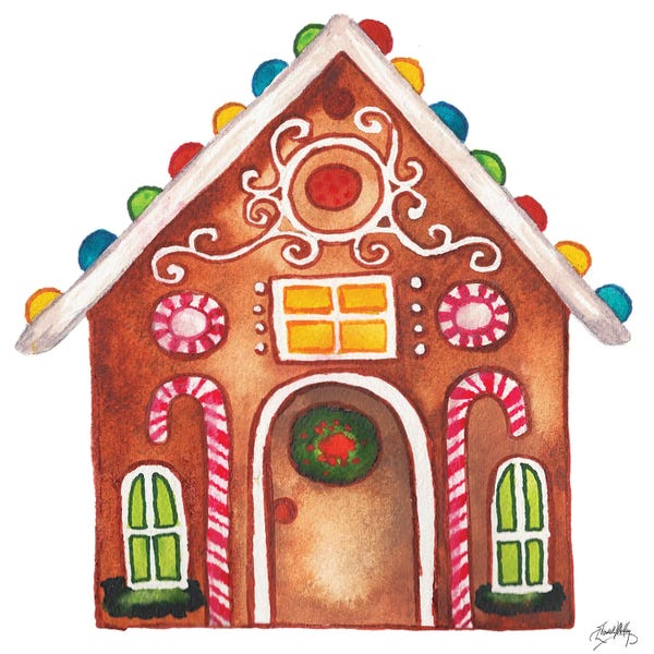 Candies: Gingerbread and Candy House I by Elizabeth Medley