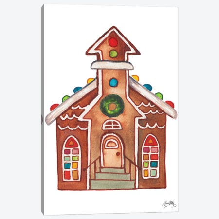 Gingerbread and Candy House II Canvas Print #EMD105} by Elizabeth Medley Canvas Art