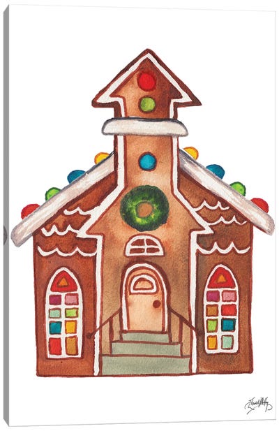 Gingerbread and Candy House II Canvas Art Print - Holiday Eats & Treats