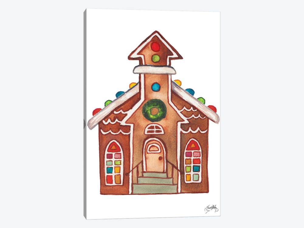 Gingerbread and Candy House II by Elizabeth Medley 1-piece Canvas Artwork