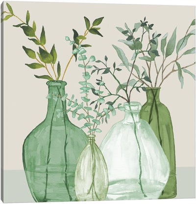 Green Serenity Accents Canvas Art Print - Spa