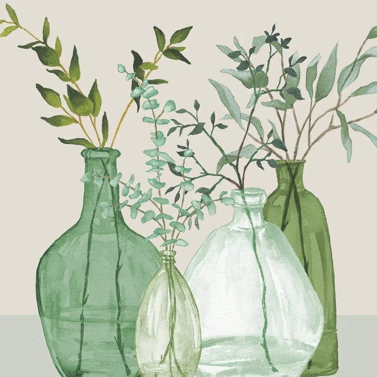 Green Serenity Accents by Elizabeth Medley wall art