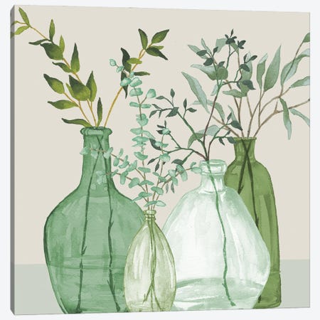 Green Serenity Accents Canvas Print #EMD106} by Elizabeth Medley Canvas Artwork
