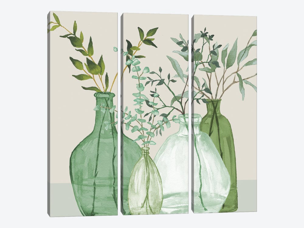 Green Serenity Accents by Elizabeth Medley 3-piece Art Print