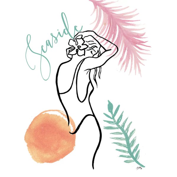 Women's Swimsuits: Seaside Summer Figurative I by Elizabeth Medley