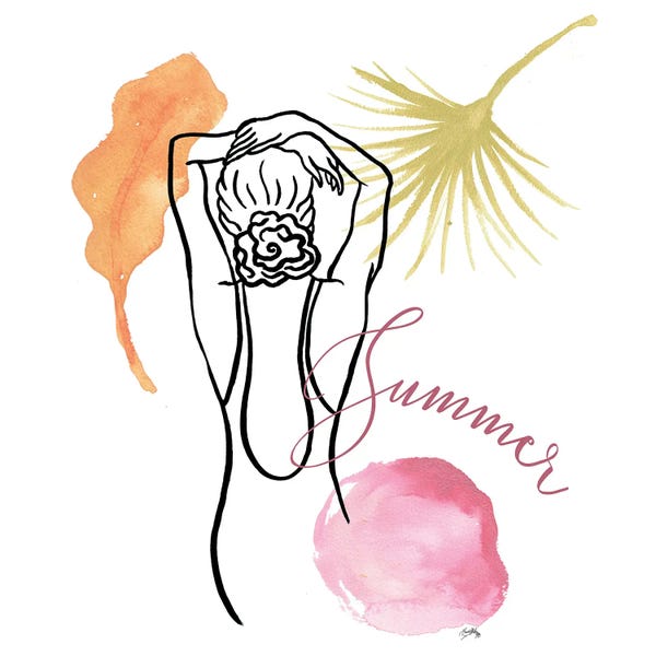 Women's Swimsuits: Seaside Summer Figurative II by Elizabeth Medley