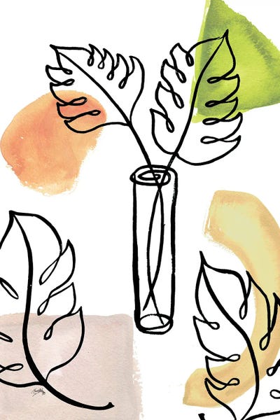 Elizabeth Medley: Tropical Palm Contours II by Elizabeth Medley