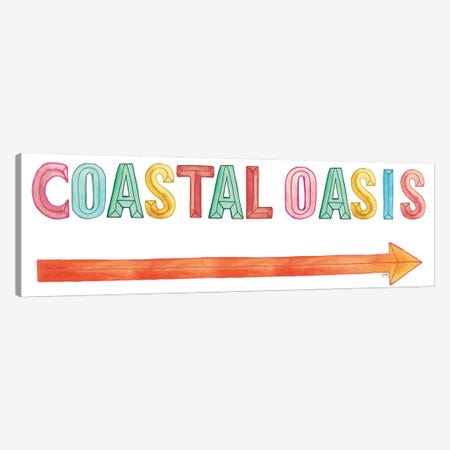 Coastal Oasis Canvas Print #EMD123} by Elizabeth Medley Canvas Art Print