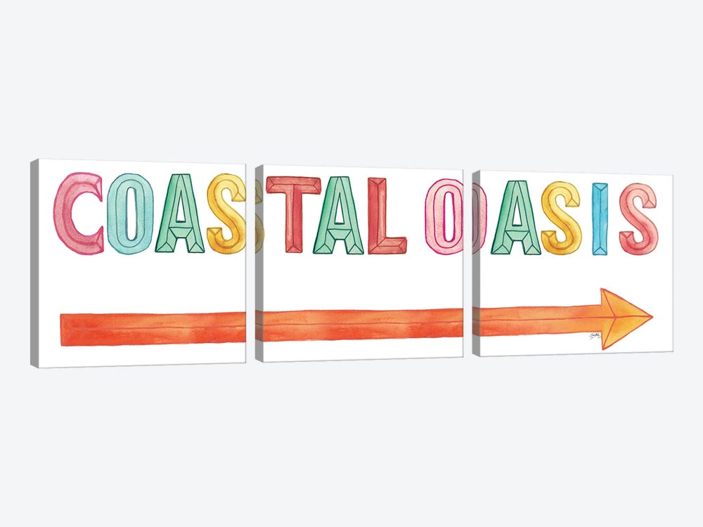 Coastal Oasis by Elizabeth Medley 3-piece Canvas Artwork