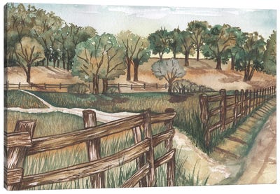 Farm Landscape Canvas Art Print - Elizabeth Medley