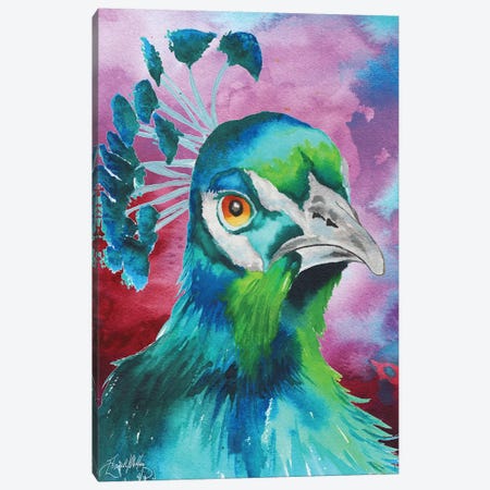 Peacocks of a Feather Canvas Print #EMD12} by Elizabeth Medley Art Print