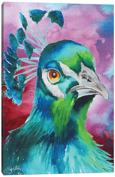Peacocks of a Feather Canvas Art Print - Elizabeth Medley