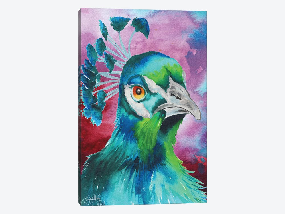 Peacocks of a Feather by Elizabeth Medley 1-piece Canvas Print