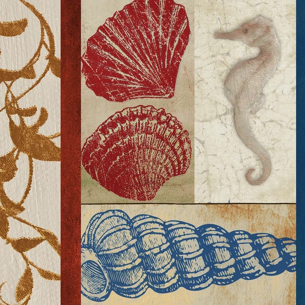 Seahorses: Nautical Surroundings Squares II by Elizabeth Medley