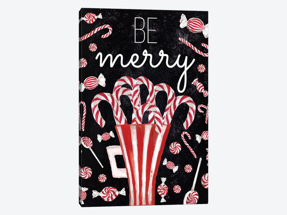 Peppermint Candy Cane Wishes by Elizabeth Medley 1-piece Canvas Art Print