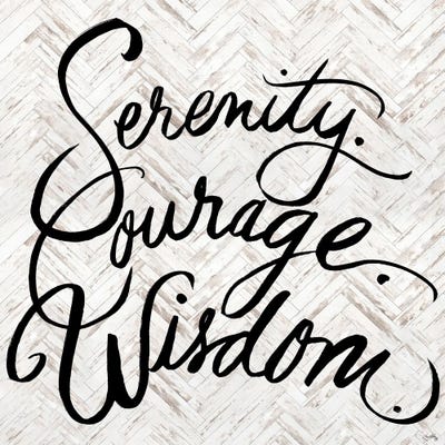Serenity Courage Wisdom by Elizabeth Medley multi panel art
