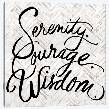 Serenity Courage Wisdom Canvas Print #EMD136} by Elizabeth Medley Canvas Print