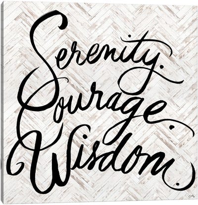 Serenity Courage Wisdom Canvas Art Print - Elizabeth Medley