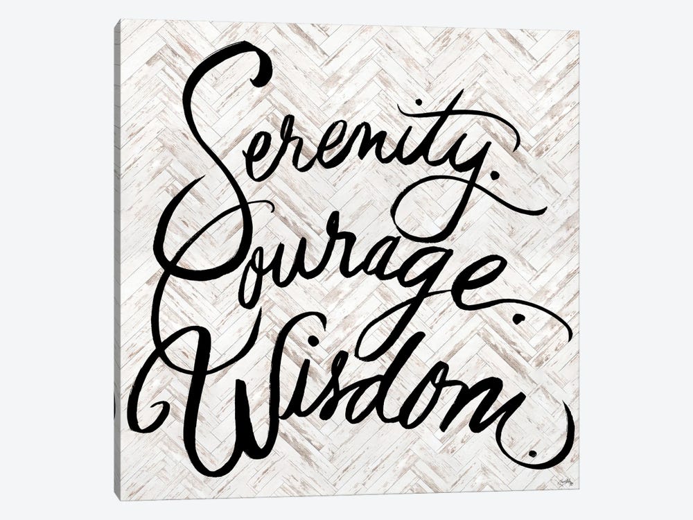 Serenity Courage Wisdom by Elizabeth Medley 1-piece Canvas Wall Art