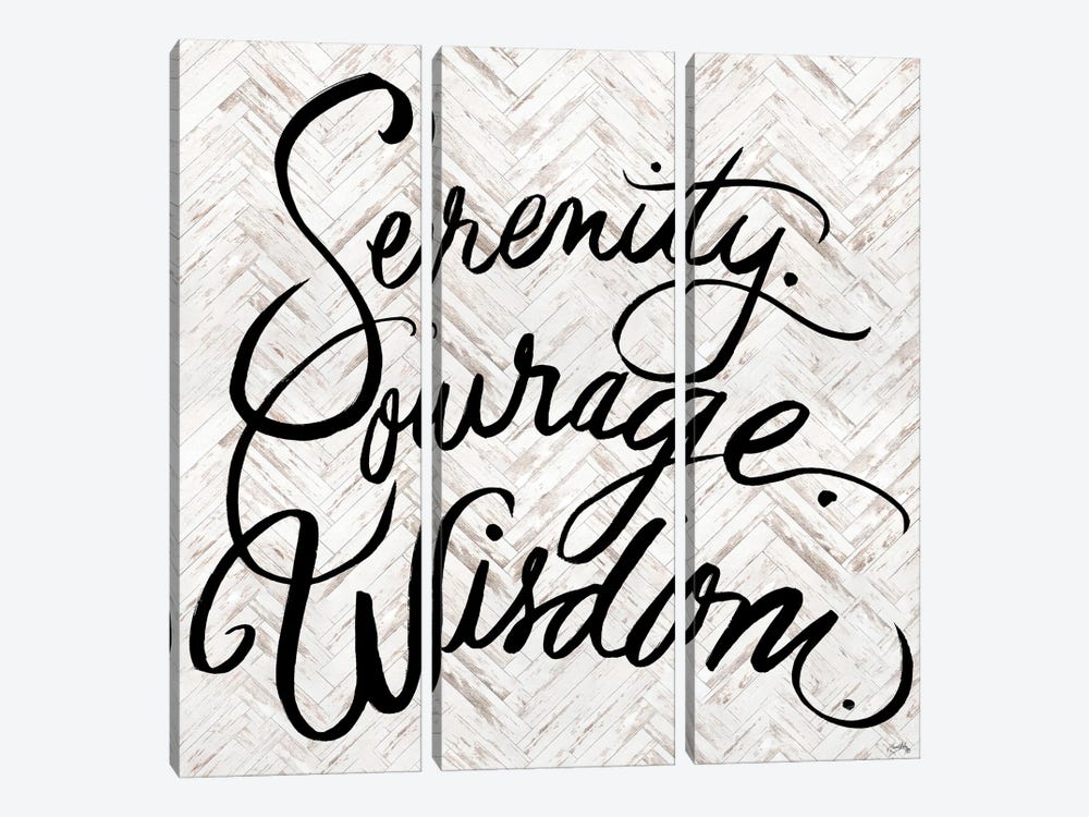 Serenity Courage Wisdom by Elizabeth Medley 3-piece Canvas Art