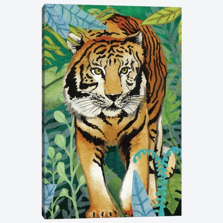 Tiger In The Jungle II Canvas Print #EMD145} by Elizabeth Medley Canvas Art