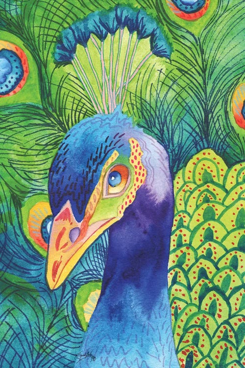 Perfect Peacock by Elizabeth Medley wall art