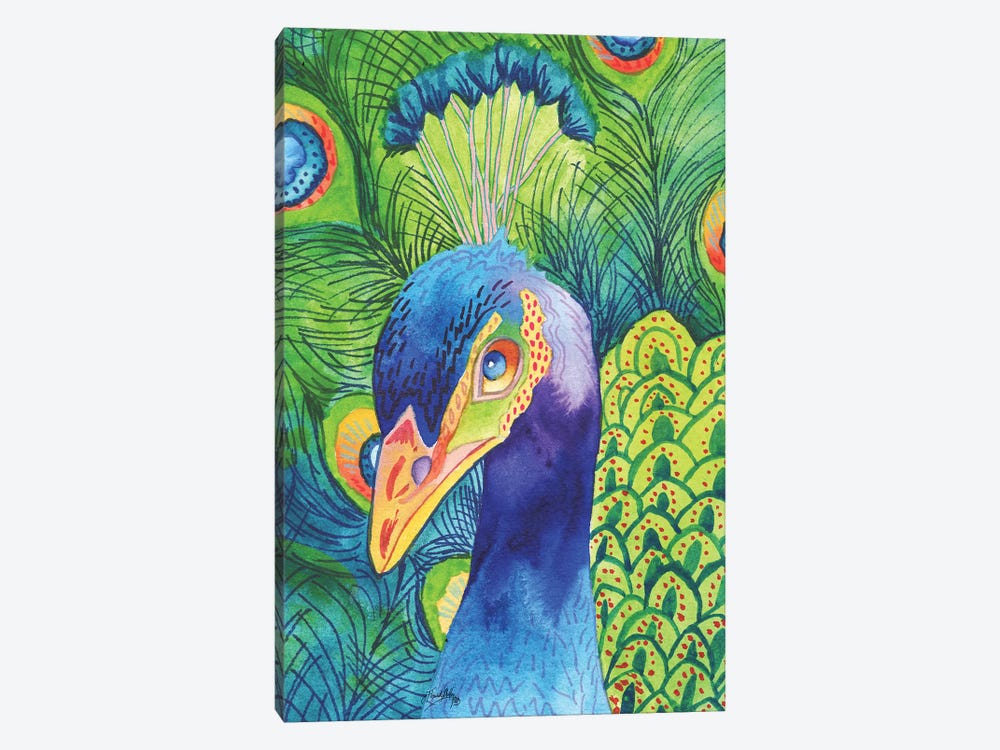 Perfect Peacock by Elizabeth Medley 1-piece Canvas Print