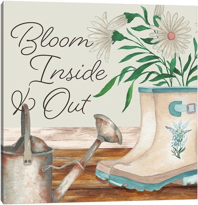 Bloom Inside & Out Canvas Art Print - Boots
