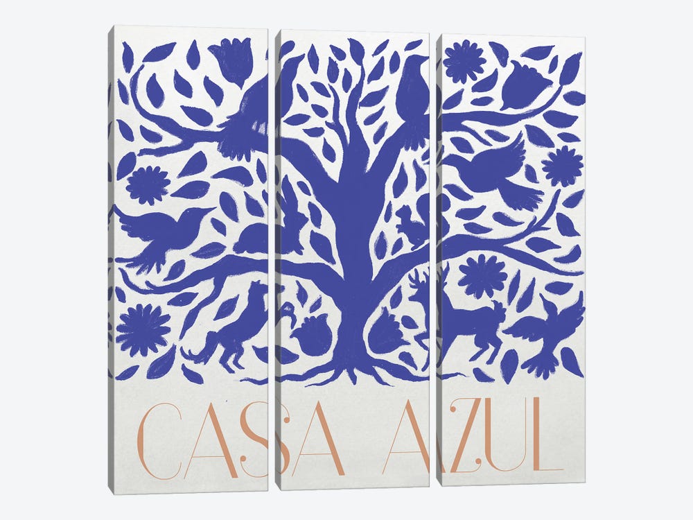 Casa Azul by Elizabeth Medley 3-piece Canvas Art Print