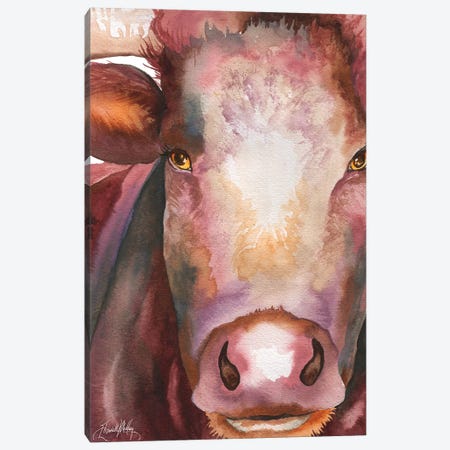 Portrait of a Bull Canvas Print #EMD15} by Elizabeth Medley Canvas Artwork