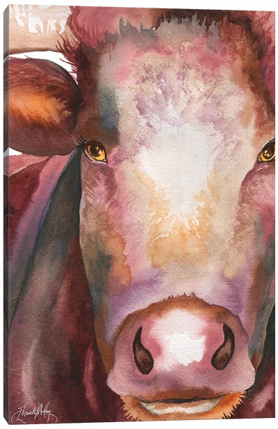 Portrait of a Bull Canvas Art Print - Elizabeth Medley