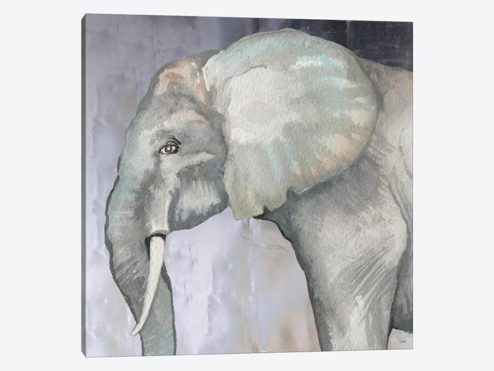 Elephant by Elizabeth Medley 1-piece Canvas Wall Art