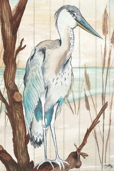 Elizabeth Medley: Heron On Branch I by Elizabeth Medley
