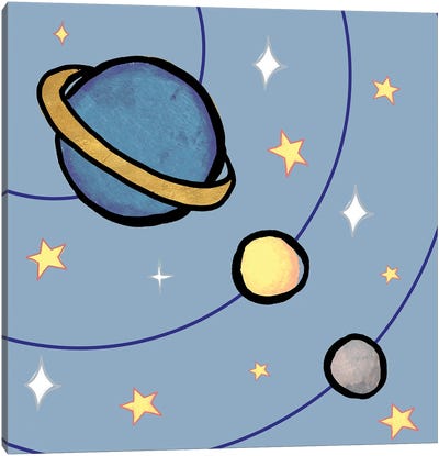 Partial Solar System Canvas Art Print - Elizabeth Medley