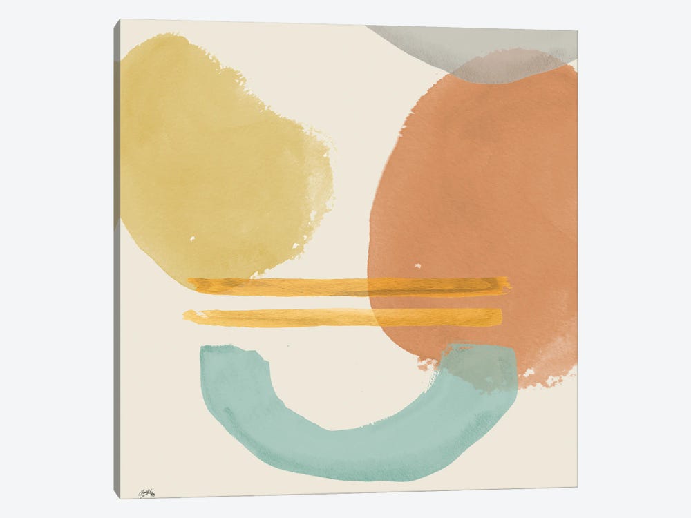 Shapes In Pastels by Elizabeth Medley 1-piece Canvas Art