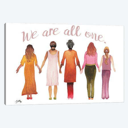 We Are All One Canvas Print #EMD187} by Elizabeth Medley Canvas Artwork
