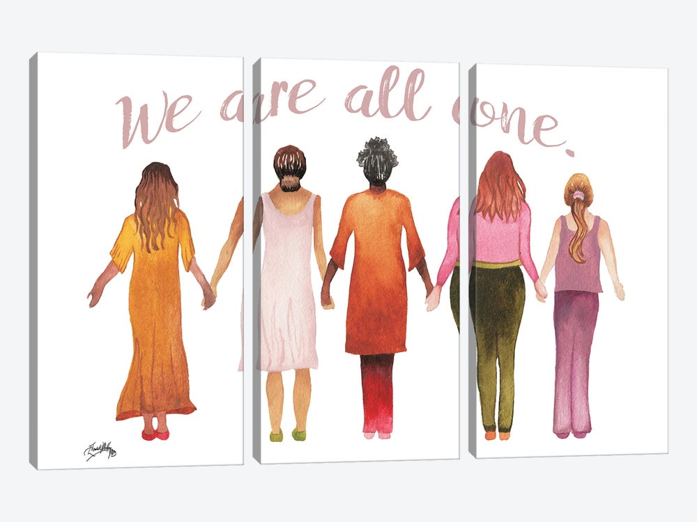 We Are All One by Elizabeth Medley 3-piece Canvas Art