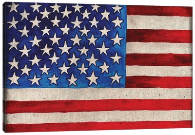 American Flag Canvas Art Print - Elizabeth Medley